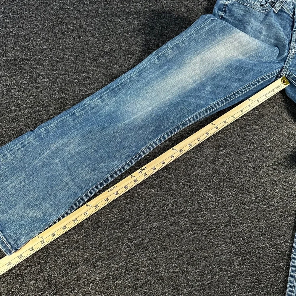BKE Payton Bootcut Jeans Womens 28 Blue Good Medium Wash Contrast Stitch